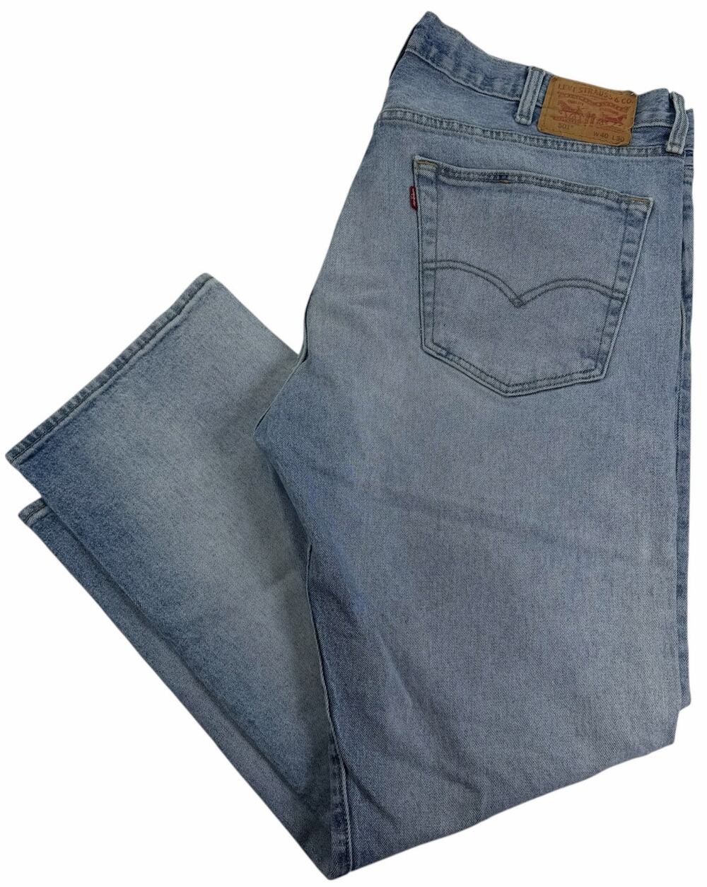 Vintage y2k Levis 501 Jeans Mens 40x30 Blue Button Fly Straight Leg Denim WPL423